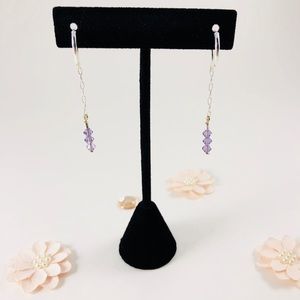 Beautiful Purple Swarovski Earrings